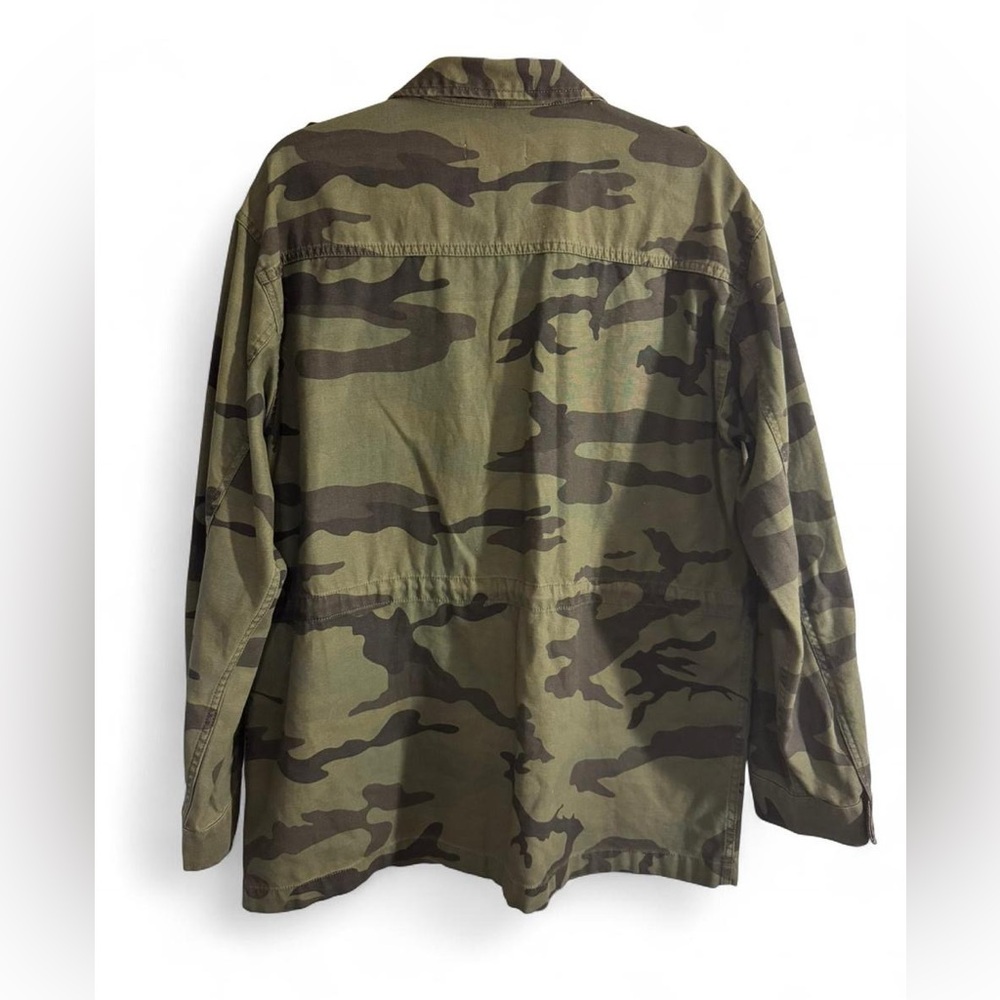 TNA Aritzia Surplus Camo Jacket Cotton Military Field Coat Green Large - Picture 3 of 8